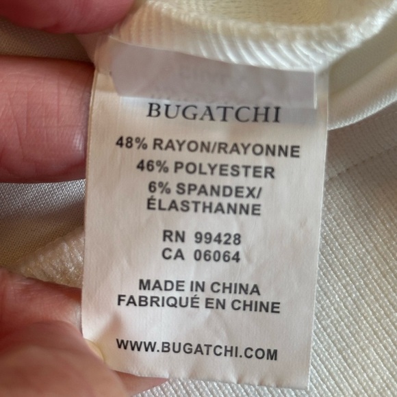 BUGATCHI | Soft Touch™ Geometric Performance Quarter Zip, Chalk, Size L - Picture 9 of 13